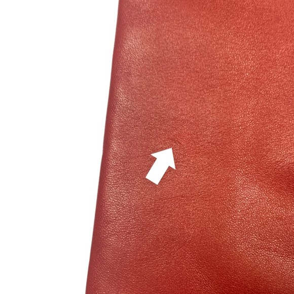 Vintage 80s Michael Hoban Red Leather Straight Pull-On Pants Size 4 High Rise - Picture 10 of 12